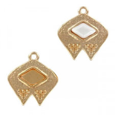 Cymbal ™ DQ metal bead ending Kipos II for Matubo GemDuo - Rose gold